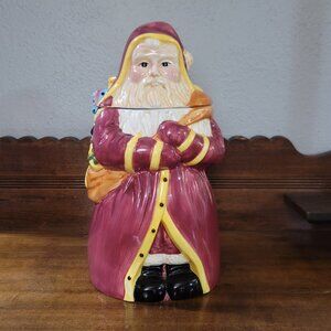 Block Father Christmas Cookie Jar Table Decoration